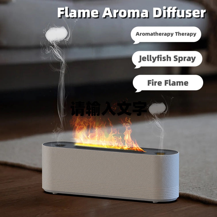 Flame Aroma Diffuser & Humidifier — 7-Color LED, Cool Mist, Ultrasonic | Home & Office Decor