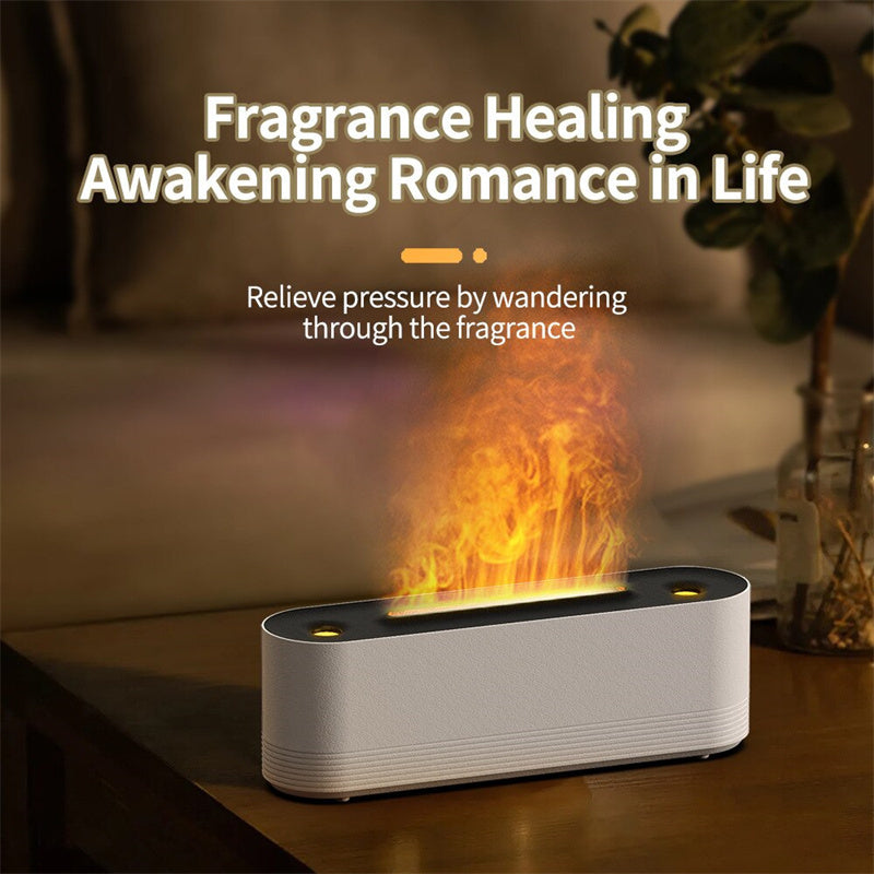 Flame Aroma Diffuser & Humidifier — 7-Color LED, Cool Mist, Ultrasonic | Home & Office Decor