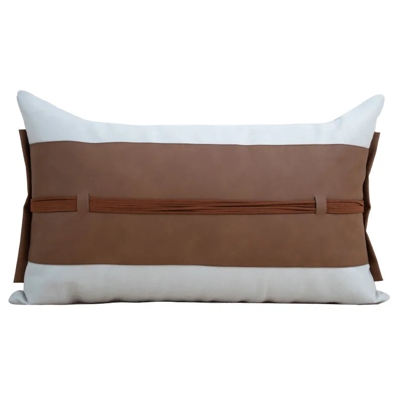 DecorBites™ Italian Light Luxury Brown Cushion Cover for Sophisticated Home Decor.