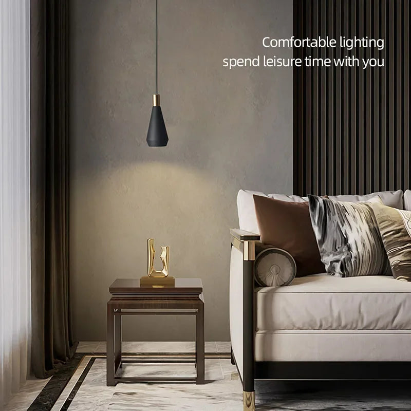DecorBites™ Black Metal LED Luxury Pendant Chandelier for Modern Home Décor