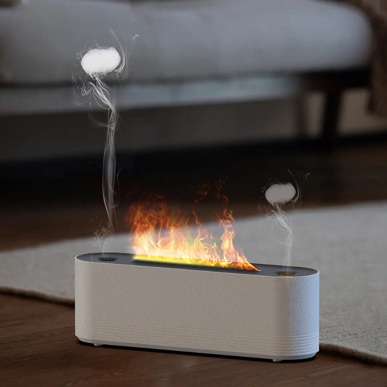 Flame Aroma Diffuser & Humidifier — 7-Color LED, Cool Mist, Ultrasonic | Home & Office Decor