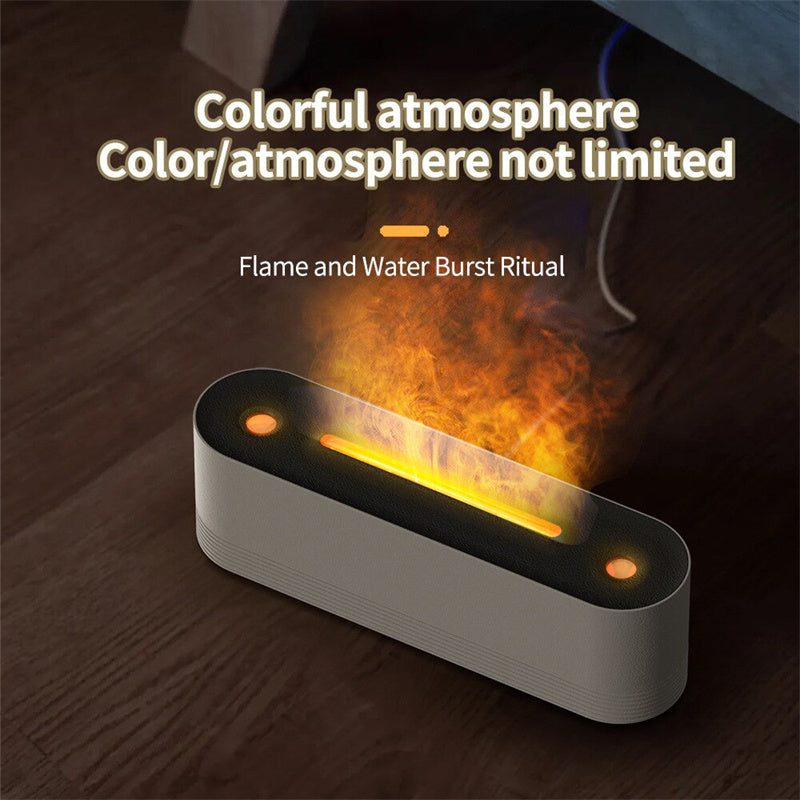 Flame Aroma Diffuser & Humidifier — 7-Color LED, Cool Mist, Ultrasonic | Home & Office Decor