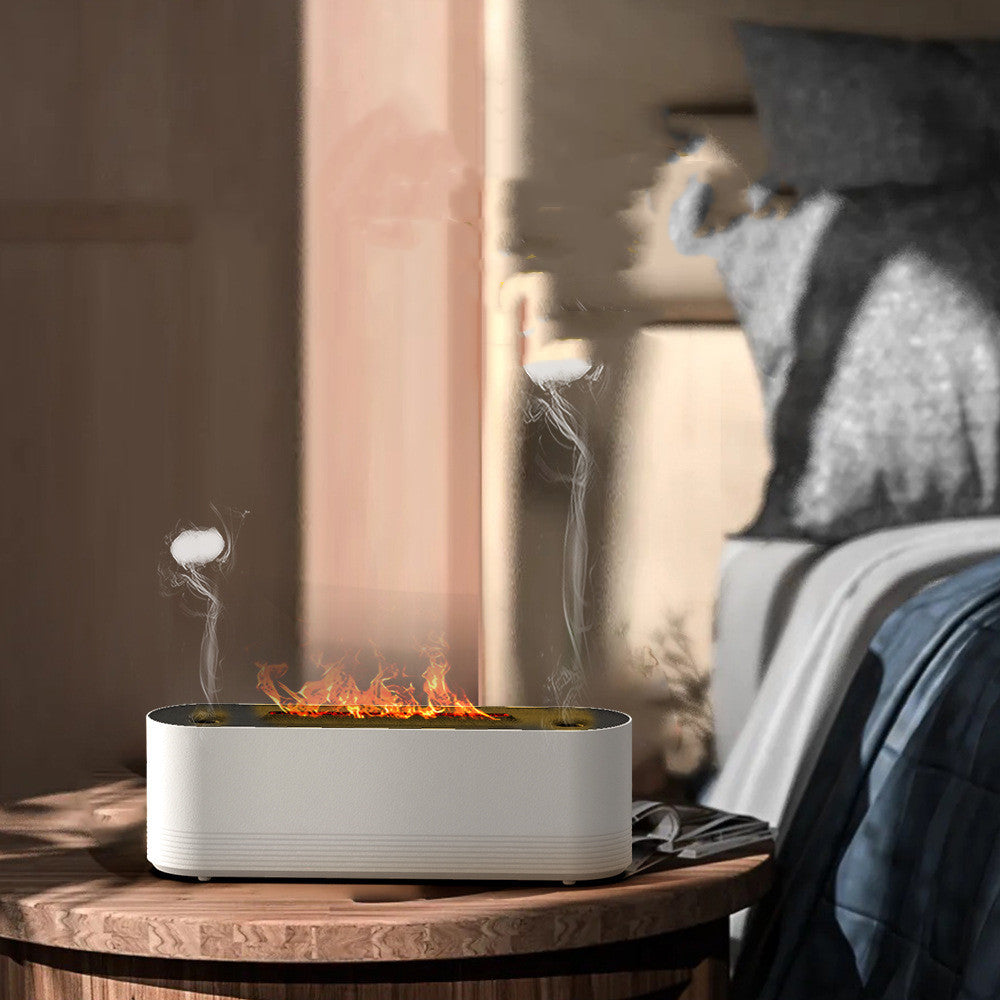 Flame Aroma Diffuser & Humidifier — 7-Color LED, Cool Mist, Ultrasonic | Home & Office Decor