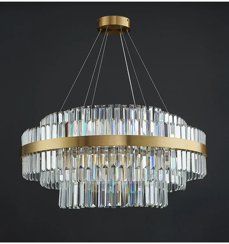 DecorBites™ Luxury LED Crystal Chandelier for Home Decor