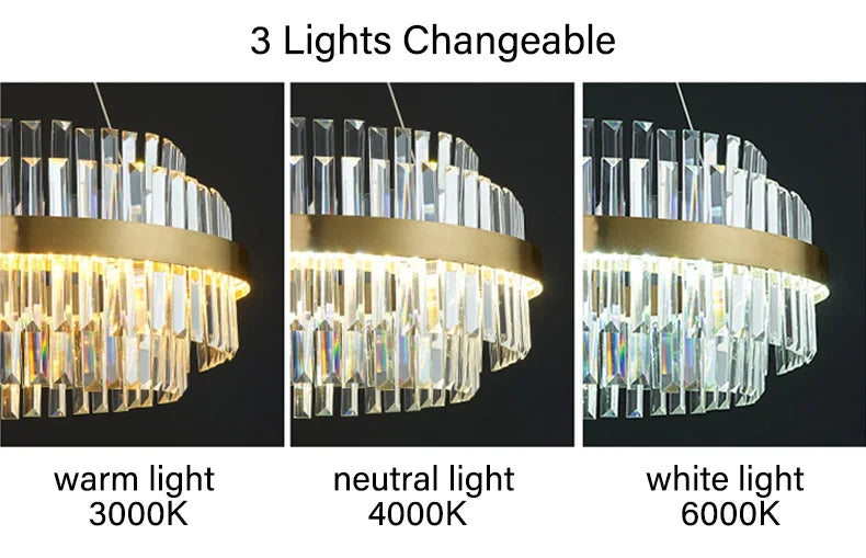 DecorBites™ Luxury LED Crystal Chandelier for Home Decor