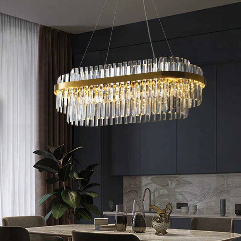 DecorBites™ Luxury LED Crystal Chandelier for Home Decor