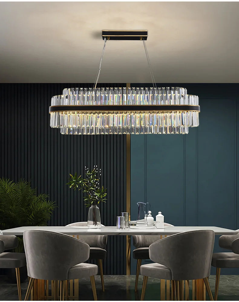 DecorBites™ Luxury LED Crystal Chandelier for Home Decor