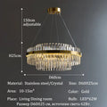 DecorBites™ Luxury LED Crystal Chandelier for Home Decor