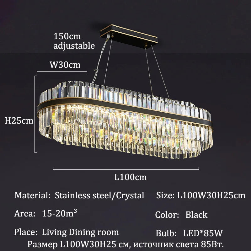 DecorBites™ Luxury LED Crystal Chandelier for Home Decor