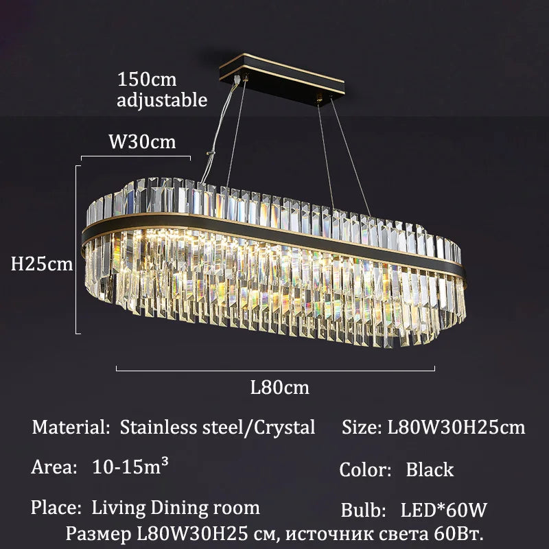 DecorBites™ Luxury LED Crystal Chandelier for Home Decor