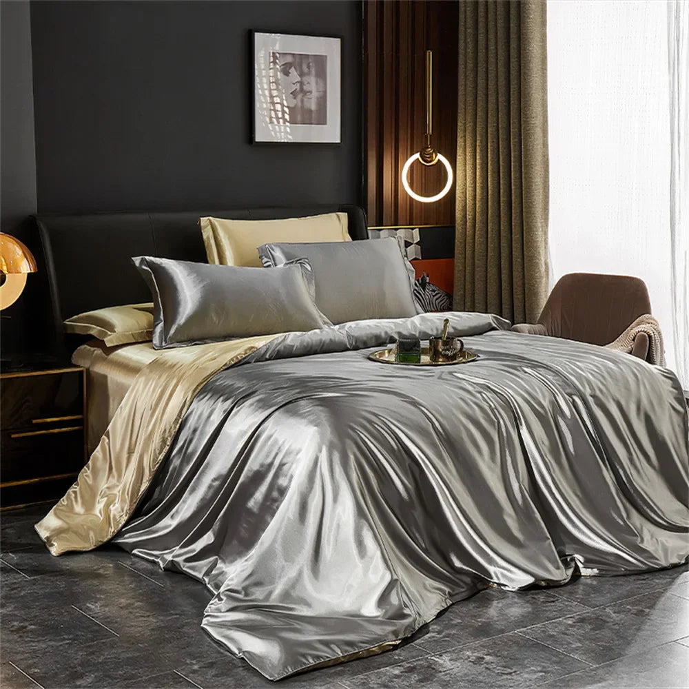 DecorBites™ Silk Bedding Set - Luxury Satin Sheets