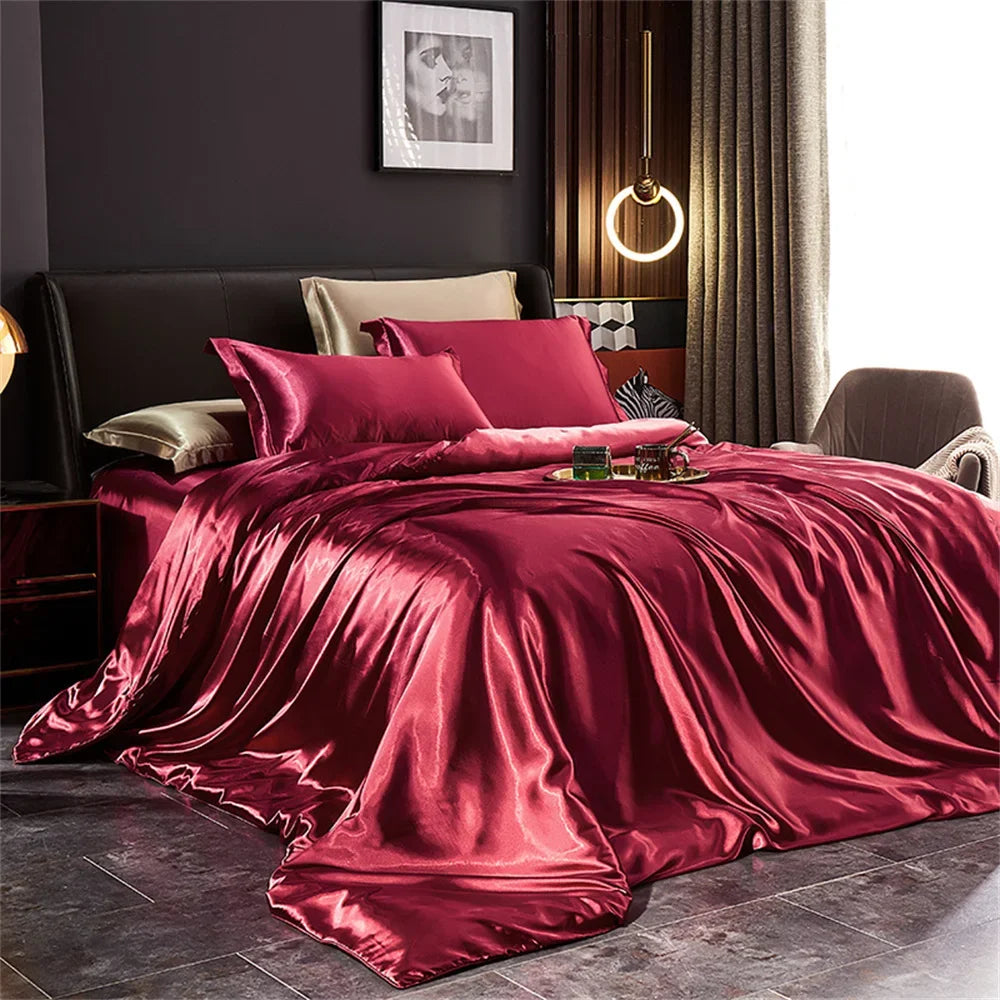 DecorBites™ Silk Bedding Set - Luxury Satin Sheets