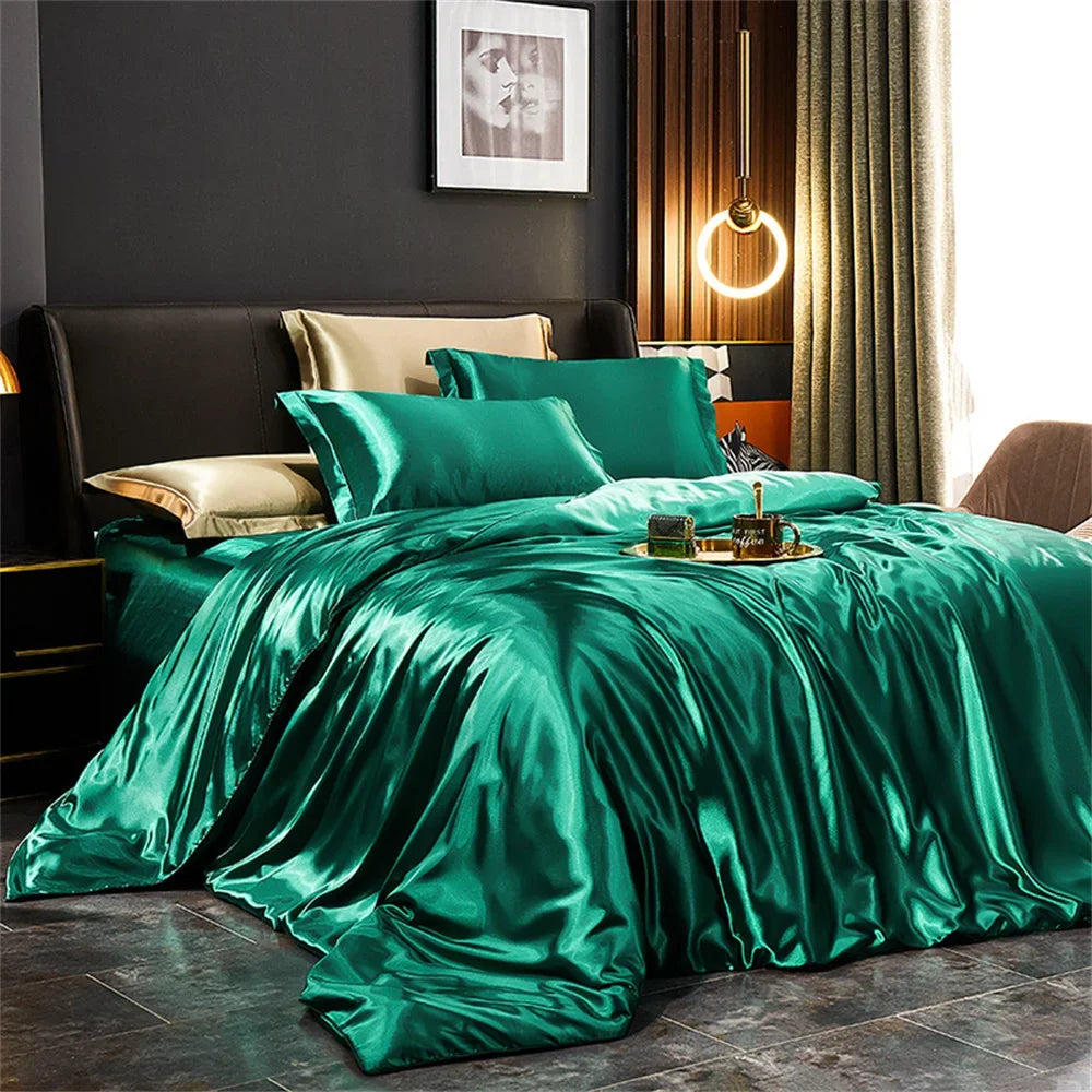 DecorBites™ Silk Bedding Set - Luxury Satin Sheets